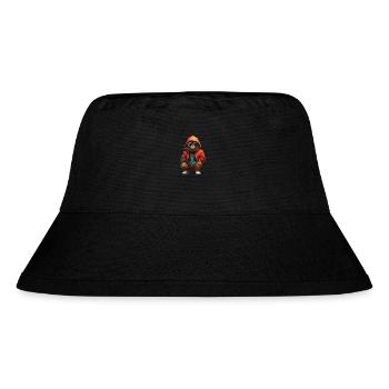 Mignon Gorille Chiot Hip Hop Design Urbain - Bob recyclé Stanley/Stella - noir - Devant