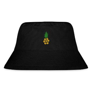 Ananas Pfote - Stanley/Stella recycelter Bucket Hat - Schwarz - Vorne