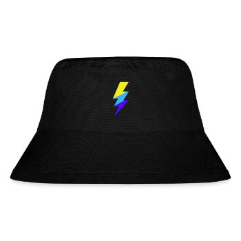 TriColor Neon-Strahl - Stanley/Stella recycelter Bucket Hat - Schwarz - Vorne