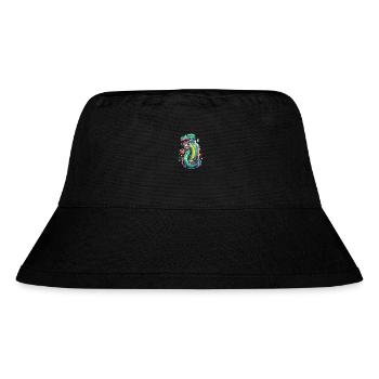 Basilisk Tattoo Zeichnung - Stanley/Stella recycelter Bucket Hat - Schwarz - Vorne