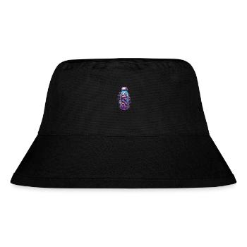 Fish Bottle Drawing - Stanley/Stella Recycled Bucket Hat - black - Front