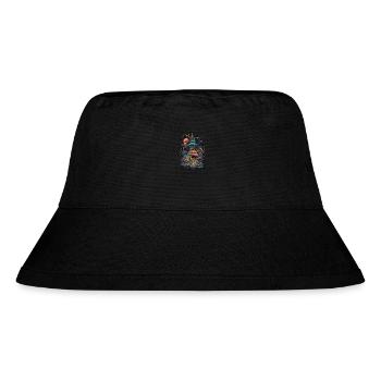 Trippy Explosion - Psychedelisches Motiv - Stanley/Stella recycelter Bucket Hat - Schwarz - Vorne