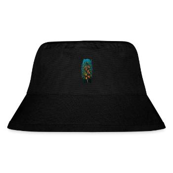 Tropische Prämie: Papayabaum - Stanley/Stella recycelter Bucket Hat - Schwarz - Vorne