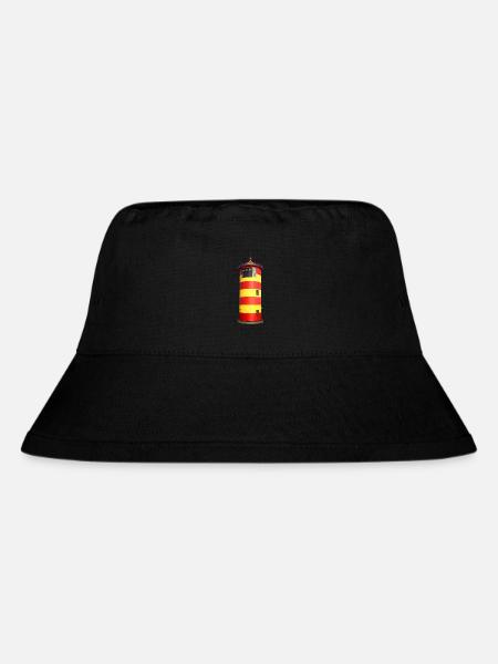 Pilsumer Leuchtturm freigestellt - Stanley/Stella recycelter Bucket Hat - Schwarz