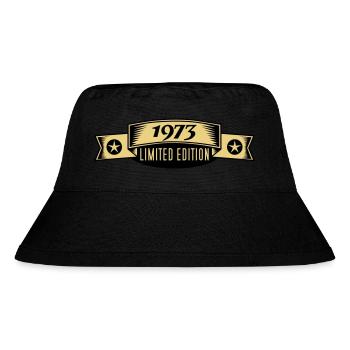 1973 - Stanley/Stella recycelter Bucket Hat - Schwarz - Vorne