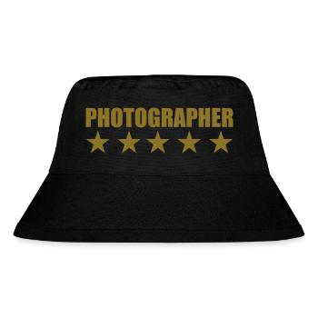 Photographer - Stanley/Stella recycelter Bucket Hat - Schwarz - Vorne