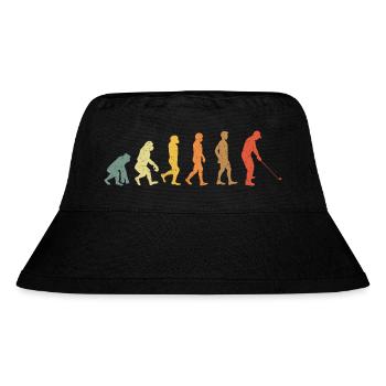 Golf Evolution vitage retro - Stanley/Stella recycelter Bucket Hat - Schwarz - Vorne