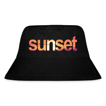 sunset - Stanley/Stella recycelter Bucket Hat - Schwarz - Vorne