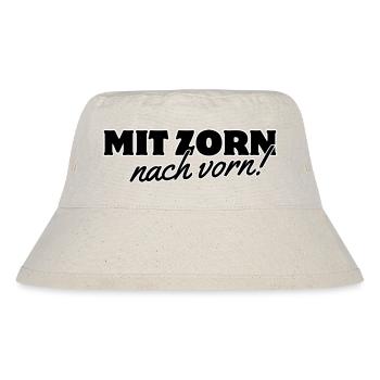 Mit Zorn nach vorn - Stanley/Stella recycelter Bucket Hat - Naturweiß - Vorne