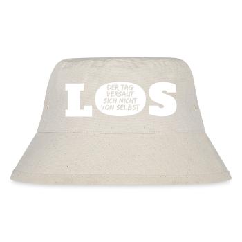 LOS - der Tag versaut sich nicht von selbst - Stanley/Stella recycelter Bucket Hat - Naturweiß - Vorne