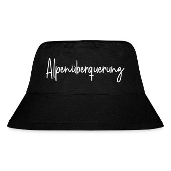Alpenüberquerung - Stanley/Stella recycelter Bucket Hat - Schwarz - Vorne