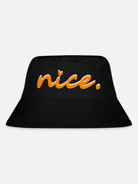 nice (orange mit hellem Schatten) - Stanley/Stella recycelter Bucket Hat - Schwarz