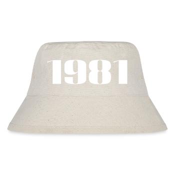 1981 - Gift born in 1981 - Stanley/Stella Recycled Bucket Hat - natural - Front