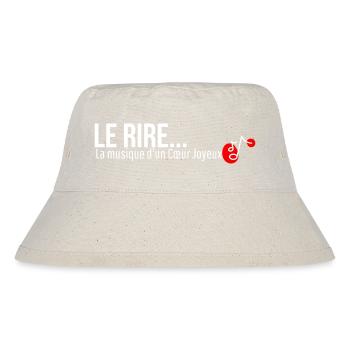"Le RIRE... La musique d'un cœur joyeux". Citation - Bob recyclé Stanley/Stella - blanc naturel - Devant