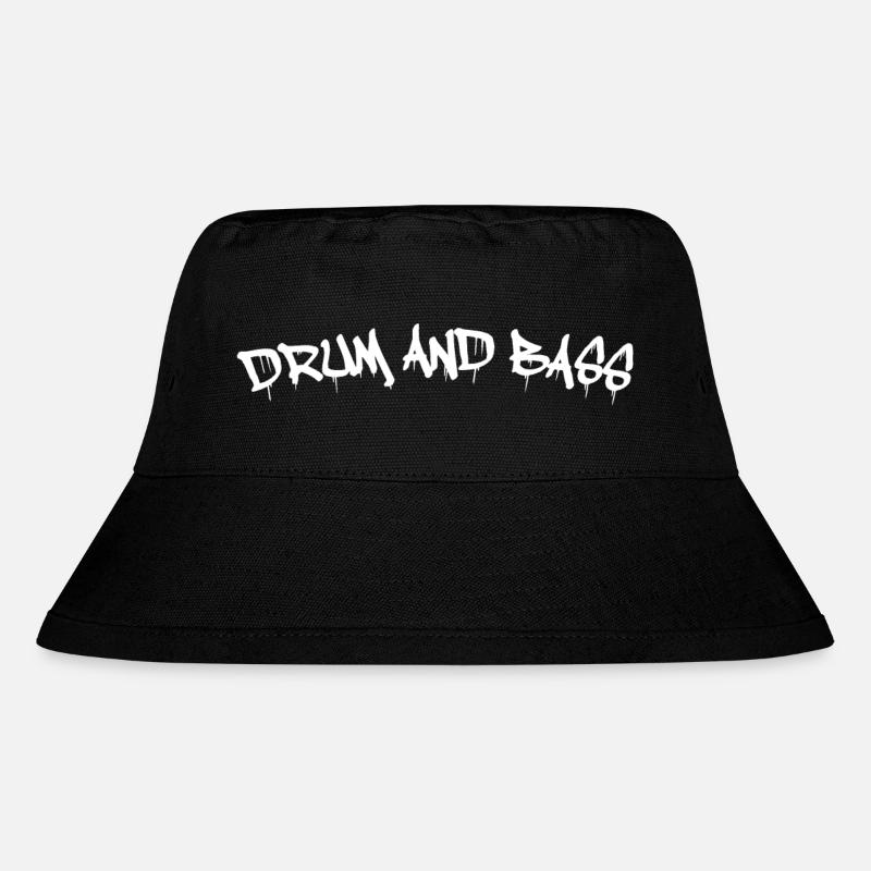 DRUM AND BASS Graffiti Drippy Style Backprint - Stanley/Stella recycelter Bucket Hat - Schwarz