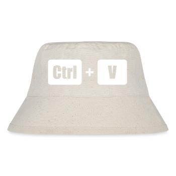 Ctrl C Ctrl V Vater Sohn Eltern Kind Partnerlook - Stanley/Stella recycelter Bucket Hat - Naturweiß - Vorne