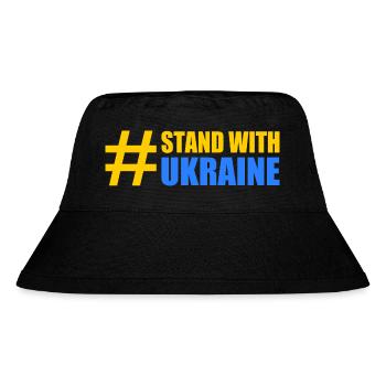 stand with ukraine - Stanley/Stella Recycled Bucket Hat - black - Front