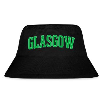 Glasgow College Stil Grüner Blockschrift - Stanley/Stella recycelter Bucket Hat - Schwarz - Vorne