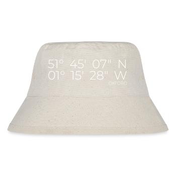 Koordinaten Oxford England - Stanley/Stella recycelter Bucket Hat - Naturweiß - Vorne