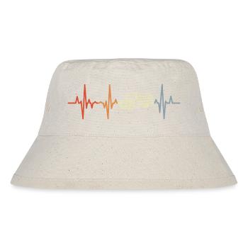 Bus Herzfrequenz Vintage Look - Stanley/Stella recycelter Bucket Hat - Naturweiß - Vorne