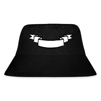 Banner gebogen - Stanley/Stella recycelter Bucket Hat - Schwarz - Vorne