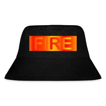 Fire / Feuer - Stanley/Stella recycelter Bucket Hat - Schwarz - Vorne