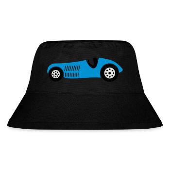 race car - Stanley/Stella Recycled Bucket Hat - black - Front