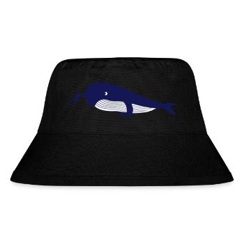 Taucher Streichelt Blauwal Wal Pottwal Tauchen - Stanley/Stella recycelter Bucket Hat - Schwarz - Vorne