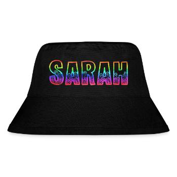 sarah rs rainbow - Stanley/Stella Recycled Bucket Hat - black - Front