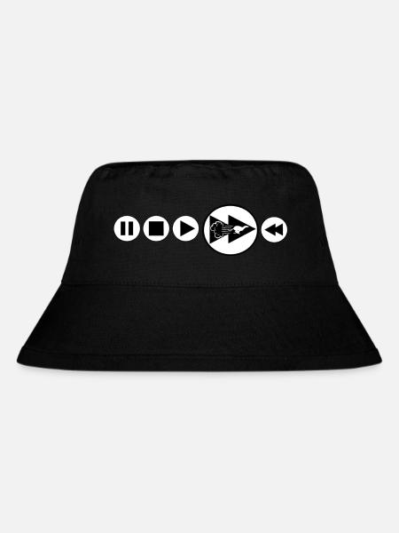 Greyhound Fast Forward Greyhound T Shirt - Stanley/Stella Recycled Bucket Hat - black