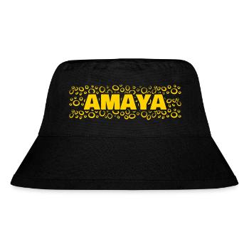 Vorname Amaya - Stanley/Stella recycelter Bucket Hat - Schwarz - Vorne