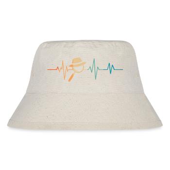 Retro Heartbeat Lupe - Stanley/Stella recycelter Bucket Hat - Naturweiß - Vorne