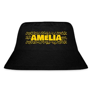 Vorname Amelia - Stanley/Stella recycelter Bucket Hat - Schwarz - Vorne