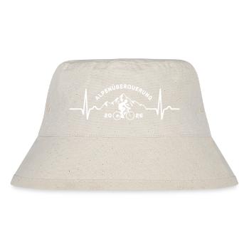 Alpenüberquerung 2026 Herzkurve Puls - Fahrrad - Stanley/Stella recycelter Bucket Hat - Naturweiß - Vorne