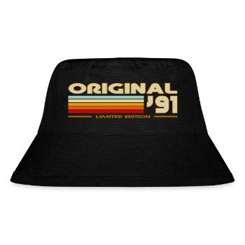 1991 - Stanley/Stella recycelter Bucket Hat - Schwarz - Vorne