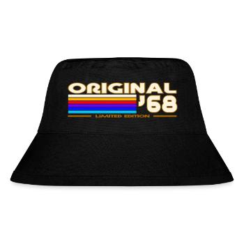 1968 - Stanley/Stella recycelter Bucket Hat - Schwarz - Vorne