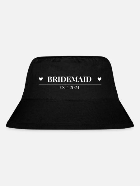 Bridemaid est. 2024 - Stanley/Stella recycelter Bucket Hat - Schwarz