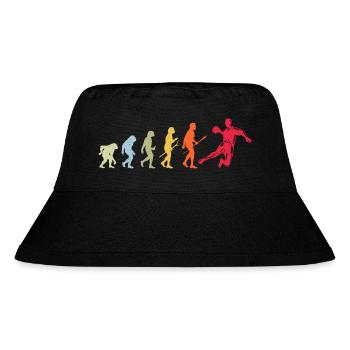 Handball Handballer Evolution Retro Vintage - Stanley/Stella recycelter Bucket Hat - Schwarz - Vorne