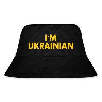 Im ukrainian - Stanley/Stella Recycled Bucket Hat - black - Front