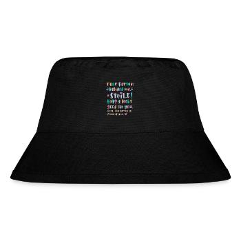 Dear person behind me, Smile, Happy looks good on - Stanley/Stella Recycled Bucket Hat - black - Back