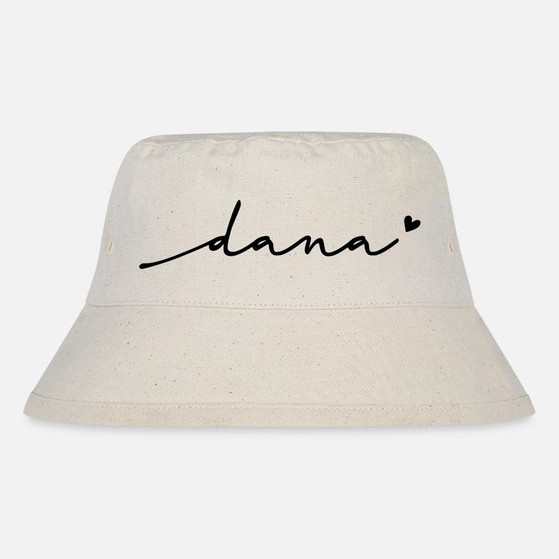 Dana Schreibschrift Name - Stanley/Stella recycelter Bucket Hat - Naturweiß