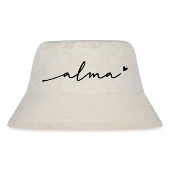 Alma Schreibschrift Name - Stanley/Stella recycelter Bucket Hat - Naturweiß - Vorne