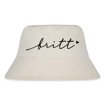 Britt Schreibschrift Name - Stanley/Stella recycelter Bucket Hat - Naturweiß - Vorne