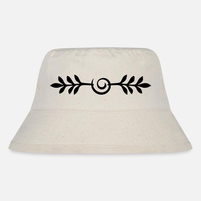 Schnörkel Zweig Linie - Stanley/Stella recycelter Bucket Hat - Naturweiß