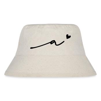 Buchstabe a Schreibschrift - Stanley/Stella recycelter Bucket Hat - Naturweiß - Vorne