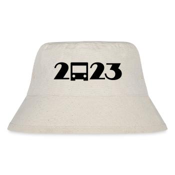 Bus, travel, holiday, school trip 2023 - Stanley/Stella Recycled Bucket Hat - natural - Front