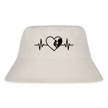 Climbing Sport Climber Heart - Stanley/Stella Recycled Bucket Hat - natural - Front