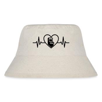 Herz Arcade Spielautomat Retro - Stanley/Stella recycelter Bucket Hat - Naturweiß - Vorne