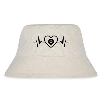 Billard Herz für das Spiel - Stanley/Stella recycelter Bucket Hat - Naturweiß - Vorne