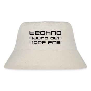 Techno-Leidenschaft - Stanley/Stella recycelter Bucket Hat - Naturweiß - Vorne